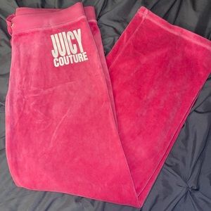 Juicy Couture Wide Leg Velour Sweat Pants